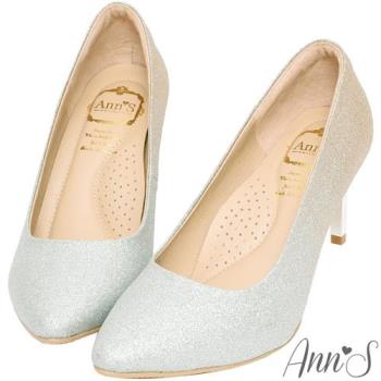 Ann’S高雅華麗2.0-漸層色調電鍍鞋跟尖頭高跟鞋-金