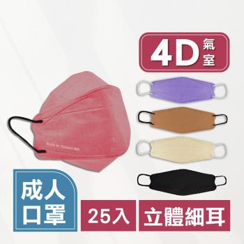 【淨新】醫療口罩 成人4D立體細耳款 25入(15盒)魚型口罩 淨新4D醫療口罩