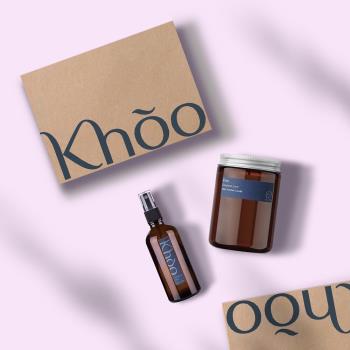 【Khoo】星空香氛蠟燭禮盒2件組 (雪松&葡萄柚星空蠟燭200g+香氛噴霧100g)