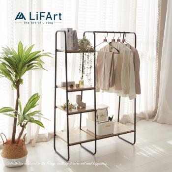 【LiFArt】多功能層板收納掛衣架/置物架