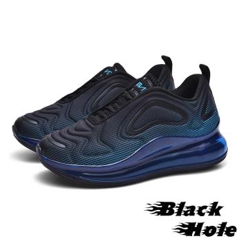 【Black Hole】運動鞋 時尚運動鞋/星空網點太空流線壓紋果凍底拼接時尚運動鞋 -男鞋 黑藍