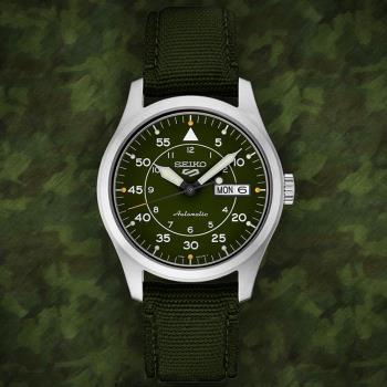 SEIKO精工 5 Sports系列 軍裝風格 飛行機械腕錶 4R36-10A0G/SRPH29K1