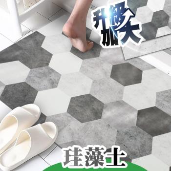 QIDINA 升級加大台灣獨家設計款 硅藻土耐髒吸水軟地墊