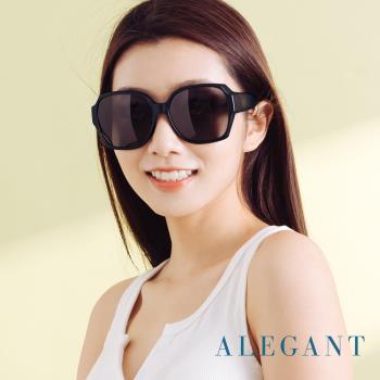 【ALEGANT】時尚英倫灰方框全罩式寶麗來偏光墨鏡/外掛式UV400太陽眼鏡(包覆式/車用全罩式墨鏡)