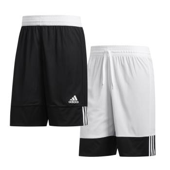 adidas 短褲 3G Speed Reversible Shorts 男款 黑 白 雙面 拉繩 運動 褲子 DX6386