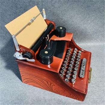 復古懷舊老式打字機八音音樂盒居家裝飾