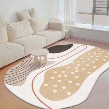 【傢飾美】現代抽象風格水晶絨地毯