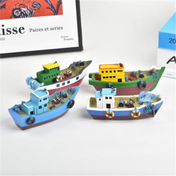 創意地中海漁船模型擺飾
