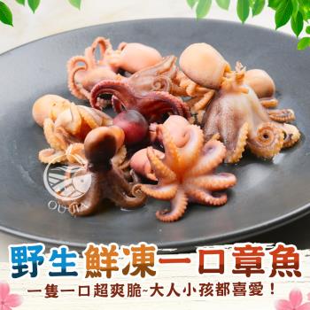 【歐嘉嚴選】野生鮮凍一口小章魚10包組-淨重200g±10%