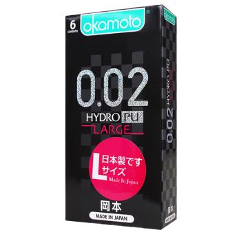 壞男情趣Okamoto岡本002水感勁薄HYDRO 58mm保險套-L加大 6入超激薄 接近無套感