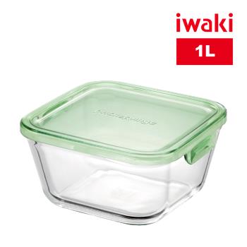 【日本iwaki】耐熱玻璃微波保鮮盒1.0L