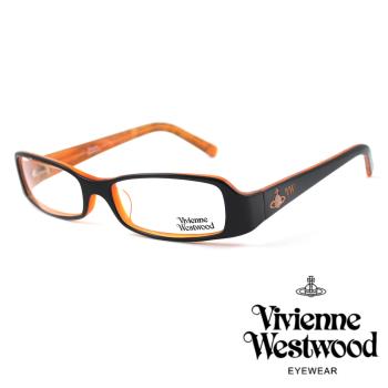 【Vivienne Westwood】光學鏡框經典英倫風-黑/琥珀橘-VW165 03(黑/琥珀橘-VW165 03)