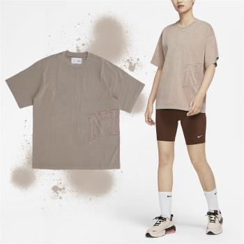 Nike 短袖上衣 Fadeaway Tee 男款 卡其棕 短T 休閒 基本款 重磅 寬鬆 紮染 暈染 DX5836-247
