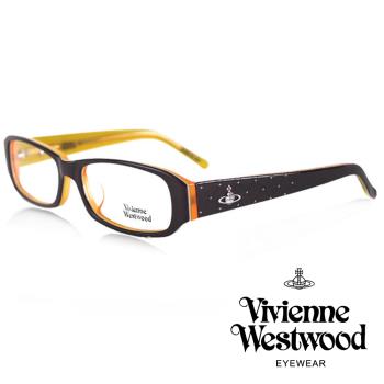 【Vivienne Westwood】簡單的優雅土星款光學眼鏡(黃/咖啡 VW222_04)