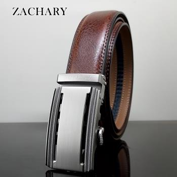 【ZACHARY】全牛皮時尚自動皮帶CY8922棕