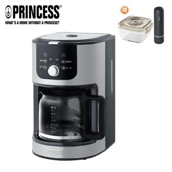 【送真空保鮮盒組】PRINCESS荷蘭公主 全自動美式研磨咖啡機 246015