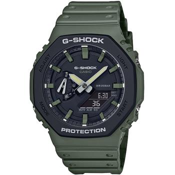 CASIO G-SHOCK 軍事風格八角造型計時錶/綠/GA-2110SU-3A