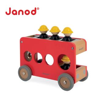 法國Janod 城市冒險-消防車/雙層巴士
