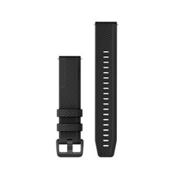 【GARMIN】 APPROACH S40 替換錶帶-黑色錶扣/黑色矽膠錶帶
