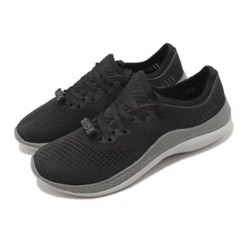 Crocs 休閒鞋 Literide 360 Pacer W 女鞋 黑 灰 鞋帶款 支撐 舒適 基本款  2067050DD