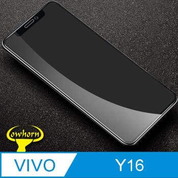 VIVO Y16 2.5D曲面滿版 9H防爆鋼化玻璃保護貼 黑色