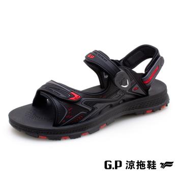 G.P 中性柔軟耐用磁扣兩用涼拖鞋G2386-黑紅色(SIZE:37-43 共二色)   GP     