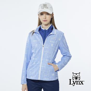 【Lynx Golf】女款吸排功能TRICOT刷毛Lynx字樣印花長袖外套(二色)