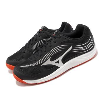 Mizuno 排羽球鞋 Cyclone Speed 3 男鞋 黑 銀 橘 基本款 運動鞋 V1GA2180-05