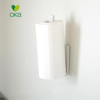 日本OKA PLYS base無痕貼掛式廚房紙巾架-2色可選