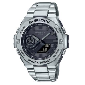 【CASIO 卡西歐】G-SHOCK 雙顯錶不鏽鋼錶帶 太陽能 藍牙連線 碳核心防護 防水200 米 GST-B500(GST-B500D-1A1)