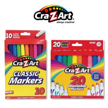 【美國Cra-Z-Art】20色可水洗彩色筆+10色可水洗彩色筆(極細款)