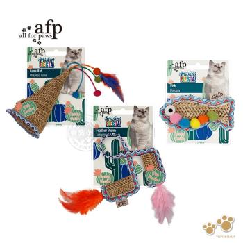 afp 編織嘉年華 彩球魚/瘋羽毛 100%加拿大進口貓薄荷 合成纖維編織 印花面料製成 貓咪玩具 追逐 猛撲