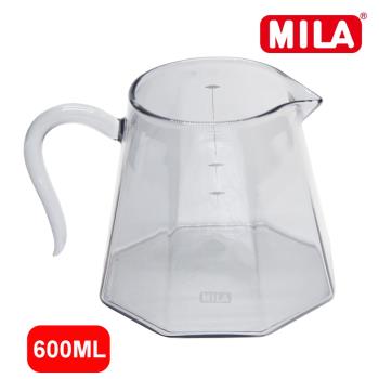 【MILA】耐熱山型玻璃壺-透黑款(600ml)