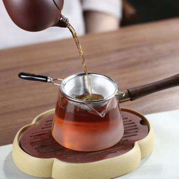 【PUSH!】品茗喝茶具日式不銹鋼茶漏器茶濾配底座茶道配件套裝組大號T15