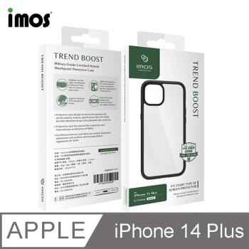 imos case iPhone 14 Plus 美國軍規認證雙料防震保護殼 黑色