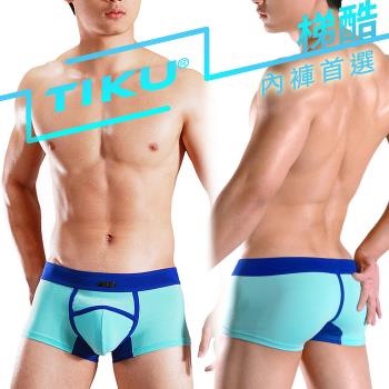 TIKU 梯酷 柔棉透氣 俐落感平口男內褲 -藍色 (LC1243)