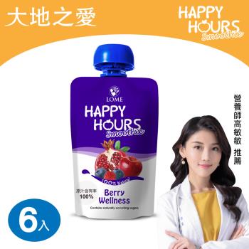 【大地之愛 HAPPY HOURS】生機纖果飲(蘋果/紅石榴/覆盆莓/藍莓)_100g(6包)