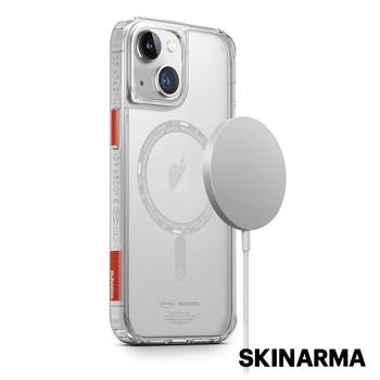 Skinarma日本潮牌 iPhone 14 Plus / 15 Plus 共用 Saido 低調風格四角防摔手機殼 支援磁吸-透明