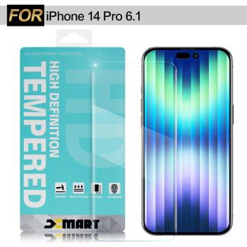 Xmart for iPhone 14 Pro 6.1 薄型 9H 玻璃保護貼-非滿版