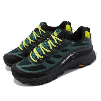 Merrell 戶外鞋 Moab Speed GTX 男鞋 黑綠 襪套式 防水 郊山 登山 運動鞋 ML067429