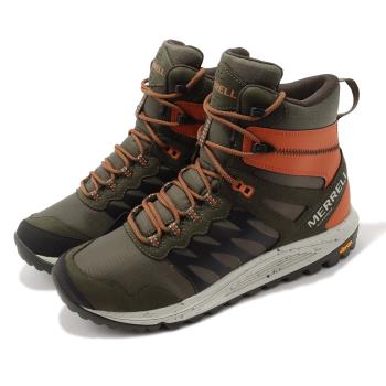 Merrell 登山鞋 Nova Sneaker Boot WP 綠 橘 男鞋 防水 襪套式 羊毛內裡 冰雪大底 ML066959