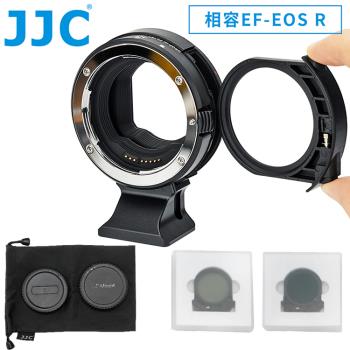 JJC佳能Canon副廠濾鏡插入式全電子鏡頭轉接環CA-EF_RF_K(可自動對焦;含CPL偏光鏡.VND減光鏡.UV濾鏡;相容原廠EF-EOS R)
