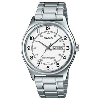 【CASIO 卡西歐】簡約指針錶 石英錶 不鏽鋼錶帶 生活防水 星期及日期顯示 MTP-V006 ( MTP-V006D-7B2 )
