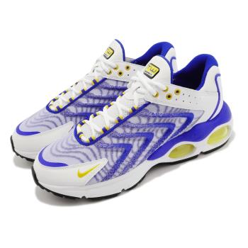 Nike 休閒鞋 Air Max TW 男鞋 白 寶藍色 復古 氣墊 經典 皮革 波浪線 DQ3984-100