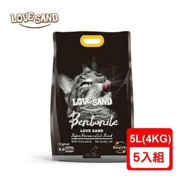 LOVE SAND莉莎-凝結膨潤土貓砂 5L(4KG) (LSB-001)X(5入組)
