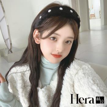  【Hera 赫拉】韓國氣質水鑽毛絨髮箍 H111101810