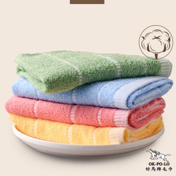 【OKPOLO】台灣製造蕾絲吸水毛巾-16入組(純棉家庭首選)