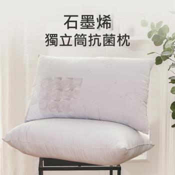 R.Q.POLO 台灣製石墨烯獨立筒抗菌枕(2入)