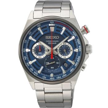 SEIKO精工 CS系列 紳士三眼計時腕錶 (8T63-00T0B/SSB407P1) SK044