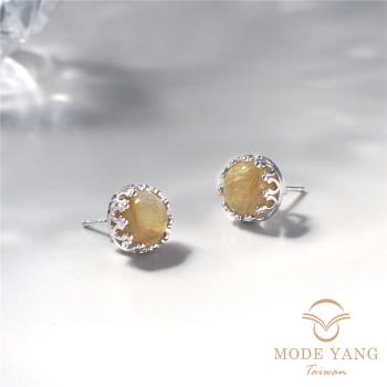 【磨樣Mode yang】金絲縷 | 金髮晶耳環 | 天然石系列